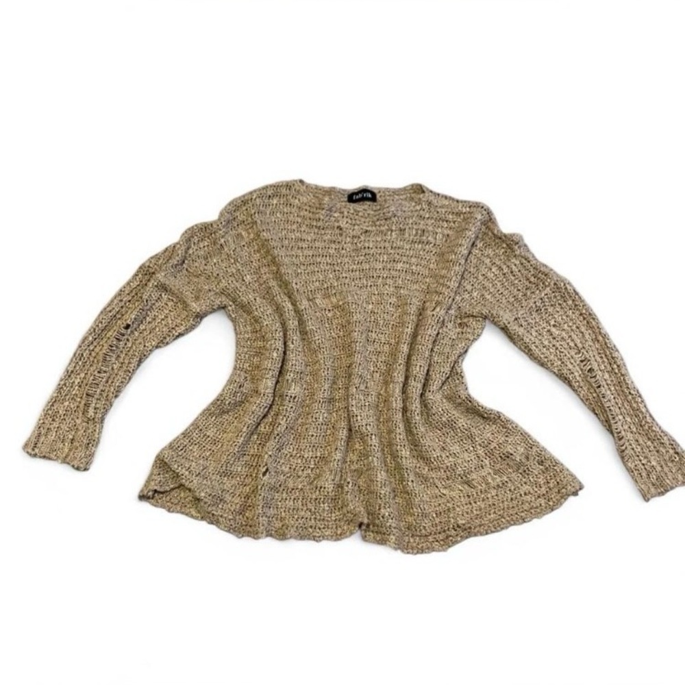 fab'rik Tan Knit Cardigan